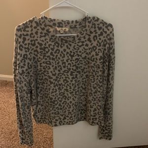 Hippie rose cheetah print short sweater